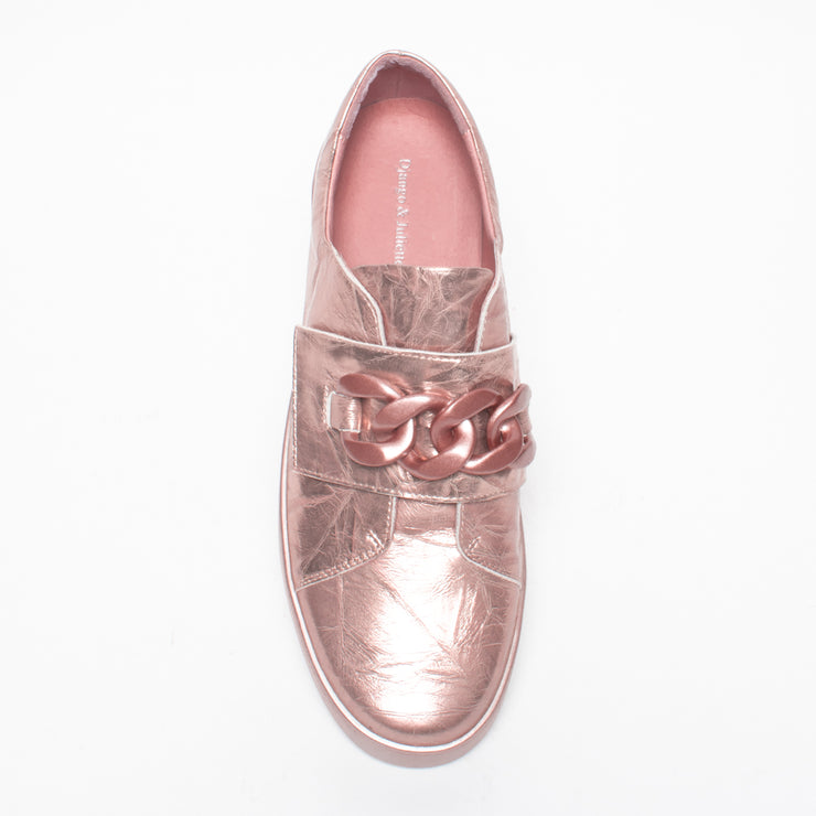 DJ Layan Pink Metal Sneaker top. Size 42 womens shoes