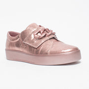 DJ Layan Pink Metal Sneaker front. Size 43 womens shoes