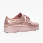 DJ Layan Pink Metal Sneaker back. Size 44 womens shoes