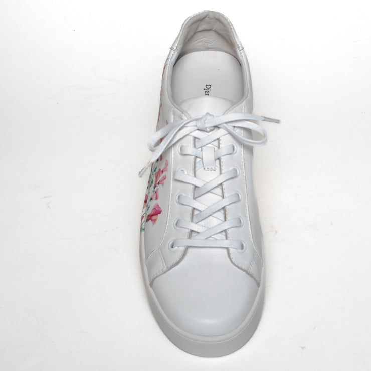 Django and Juliette Leeze White Floral Sneaker top. Size 46 womens shoes