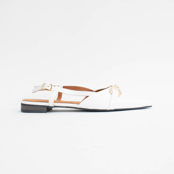 Babouche Lifestyle Leonore White Shoes side. Size 42 womens shoes