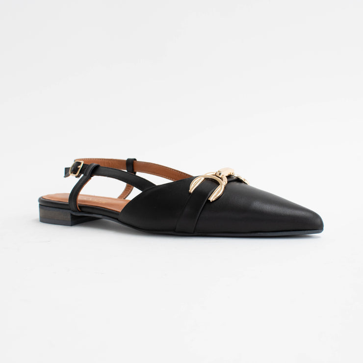 Babouche Lifestyle Leonore Black Shoes front. Size 43 womens shoes