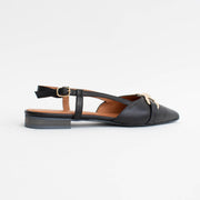 Babouche Lifestyle Leonore Black Shoes back. Size 44 womens shoes