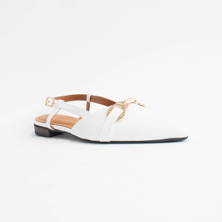 Babouche Lifestyle Leonore White Shoes front. Size 43 womens shoes