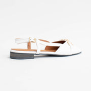 Babouche Lifestyle Leonore White Shoes back. Size 44 womens shoes