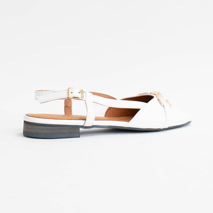 Babouche Lifestyle Leonore White Shoes back. Size 44 womens shoes