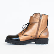 Sanabria Bronze Patent Boot 45. Side view