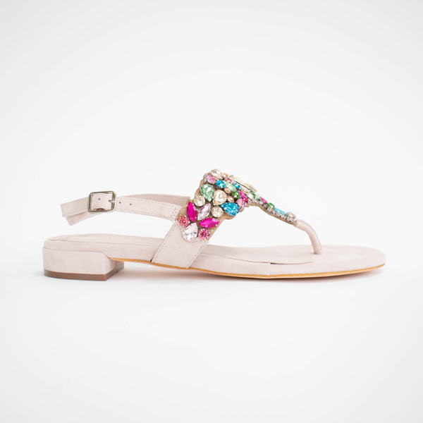 Django and Juliette Leto Nude Sandals side. Size 42 womens shoes