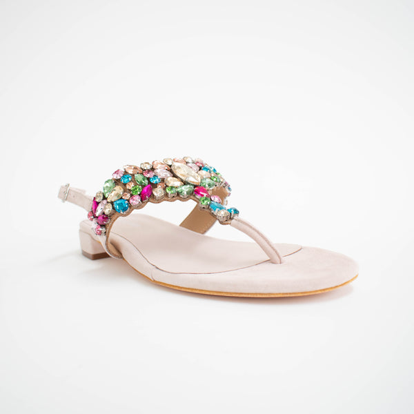 Django and Juliette Leto Nude Sandals front. Size 43 womens shoes