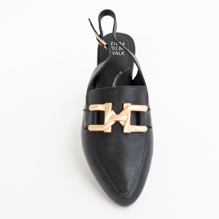 Ziera Lizzah Black Leather Shoes top. Size 42 womens shoes