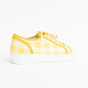 Minx Lizzie Lemon Check Sneakers back. Size 44 womens shoes
