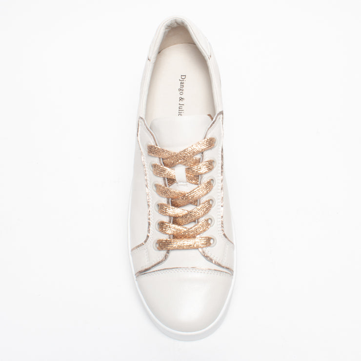 DJ Lofta Ivory Champagne Sneaker top. Size 46 womens shoes
