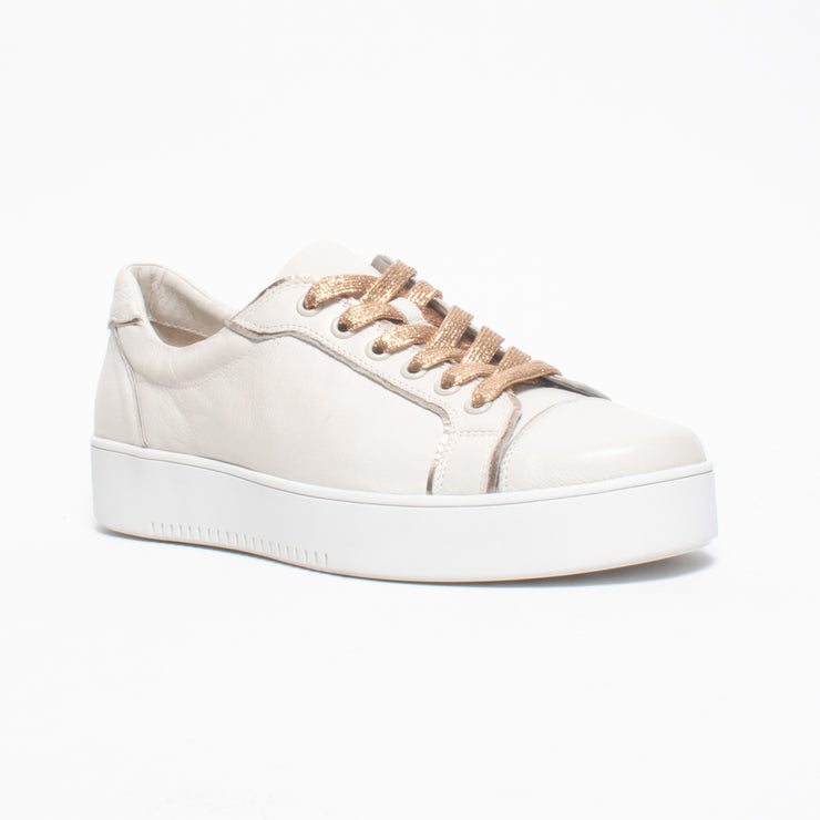 DJ Lofta Ivory Champagne Sneaker front. Size 43 womens shoes