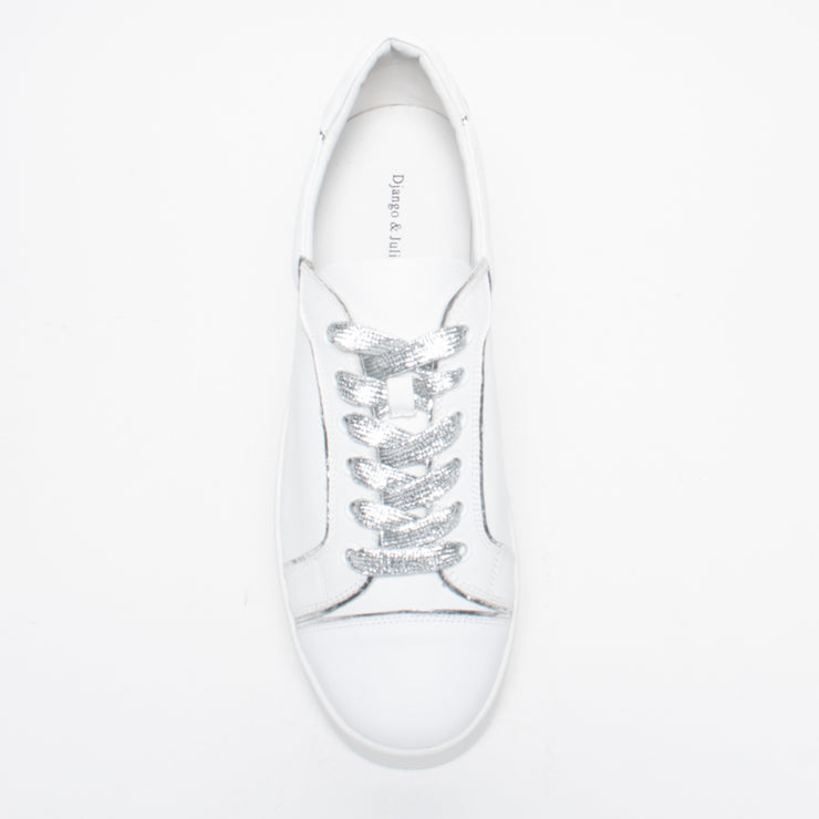 DJ Lofta White Silver Sneaker top. Size 46 womens shoes