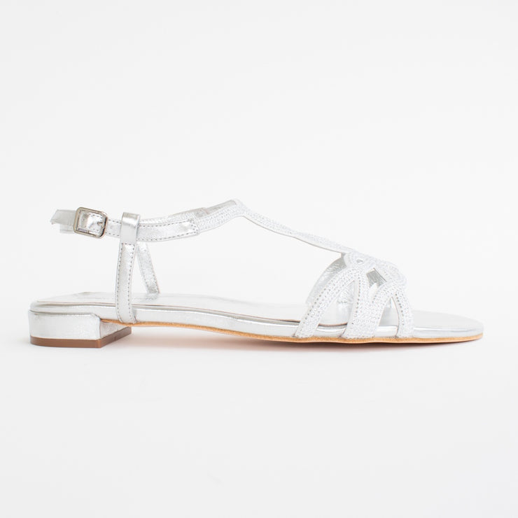 Django and Juliette Lomez Argento Sandals side. Size 42 womens shoes