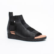 Django and Juliette Macaron Black Sandal front. Size 43 womens shoes 