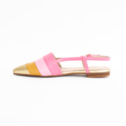 Dansi Malaga Pink Stripe Sandals inside. Size 45 womens shoes