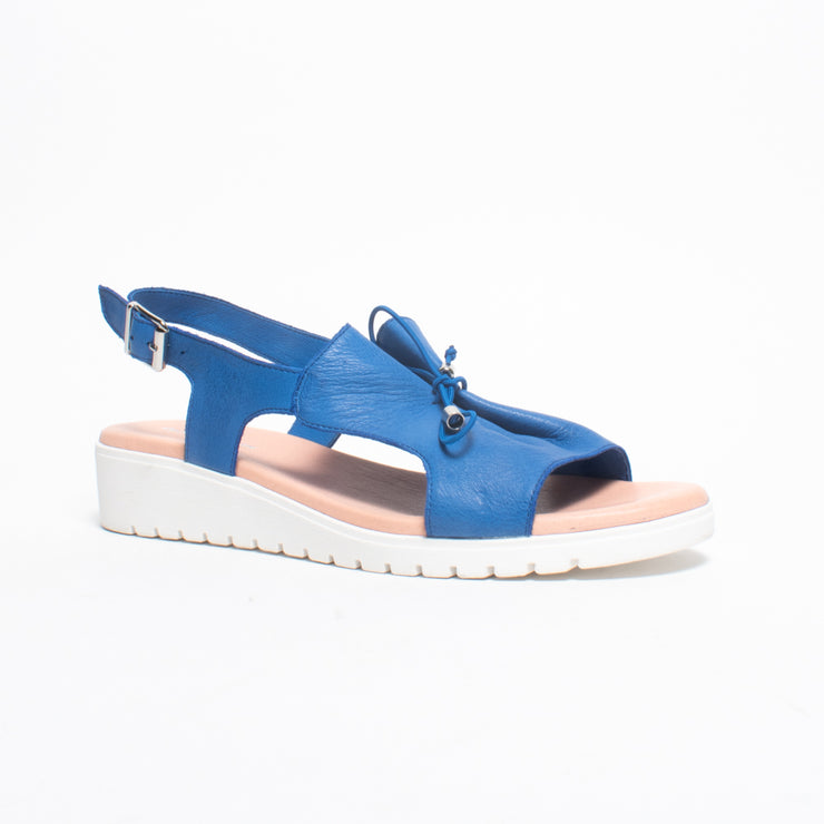 Django and Juliette Malika Cobalt Sandal front. Size 43 womens shoes