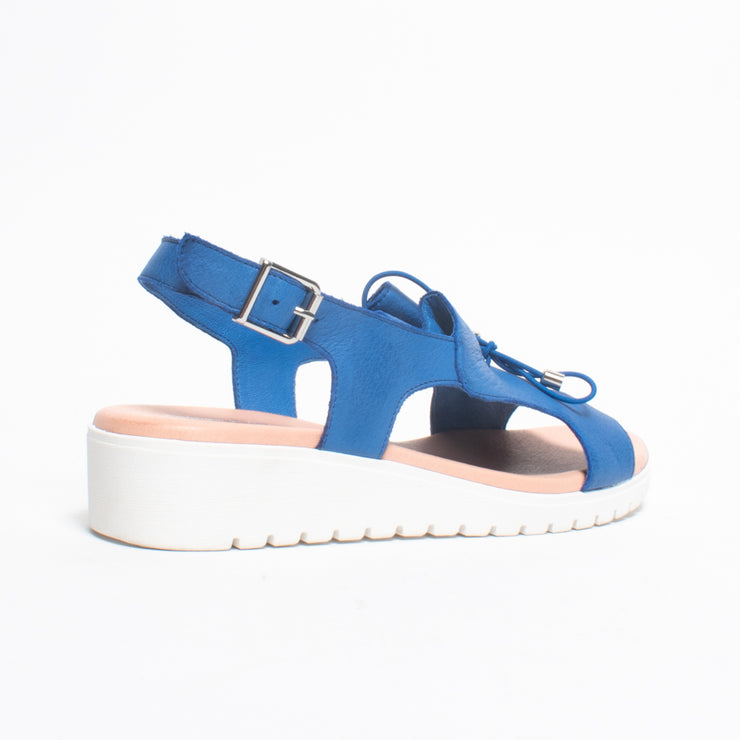 Django and Juliette Malika Cobalt Sandal back. Size 44 womens shoes