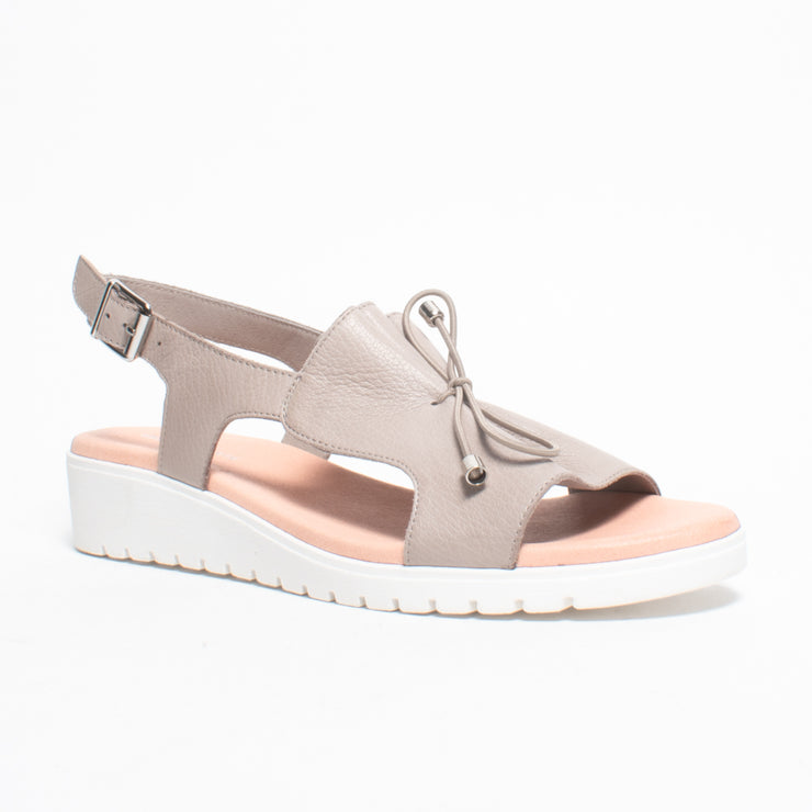 Django and Juliette Malika Smoke White Sole Sandal front. Size 43 womens shoes