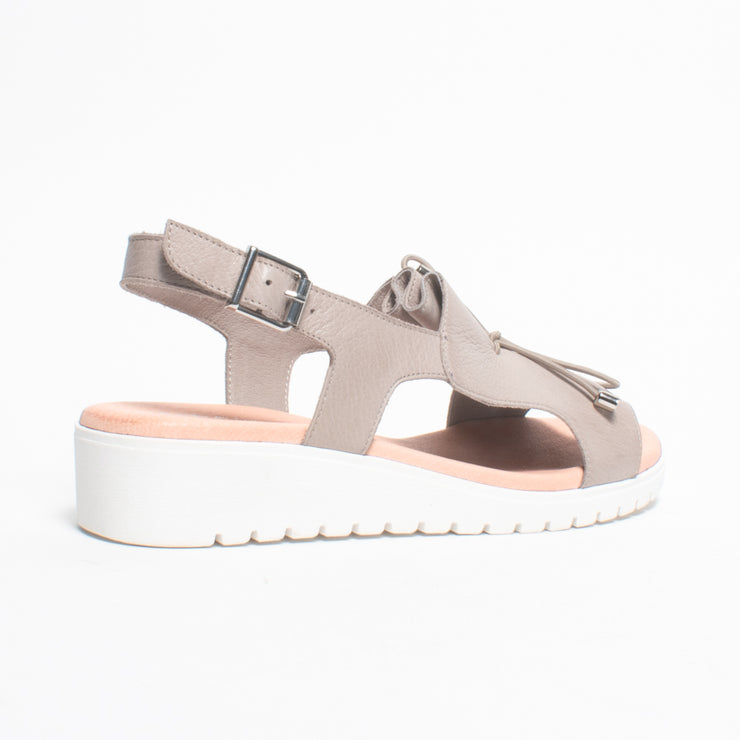 Django and Juliette Malika Smoke White Sole Sandal back. Size 44 womens shoes