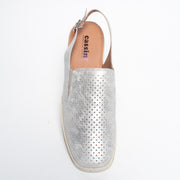 Cassini Mammy Silver Mottle Sandal top. Size 42 womens shoes