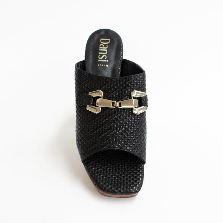 Dansi Marella Black Weave Sandals top. Size 42 womens shoes