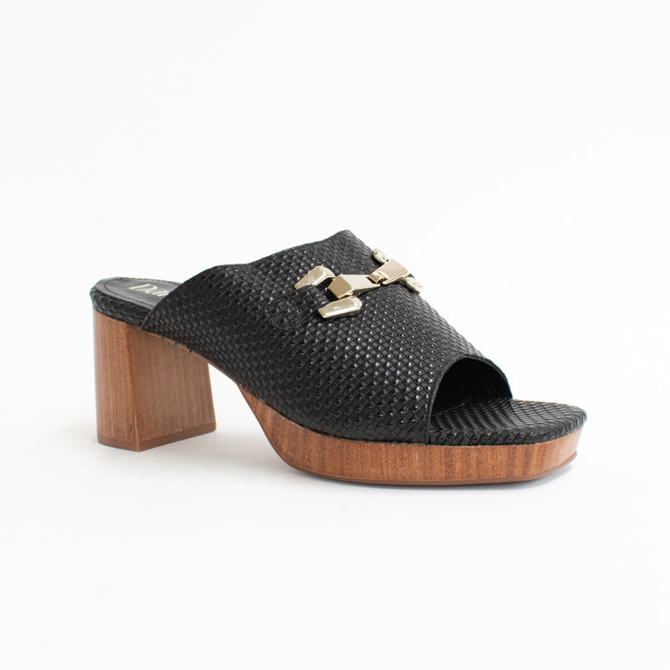 Dansi Marella Black Weave Sandals front. Size 43 womens shoes