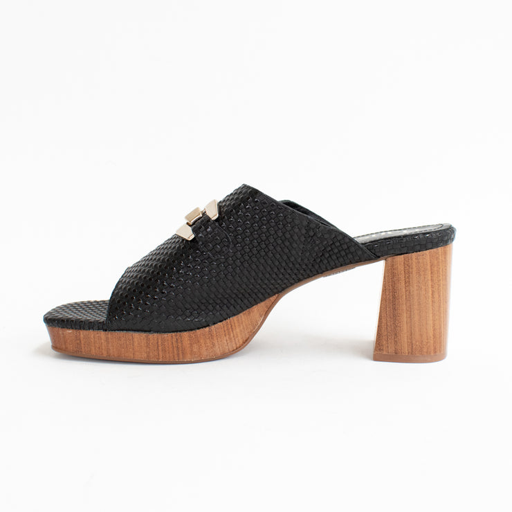 Dansi Marella Black Weave Sandals inside. Size 45 womens shoes