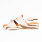 Cassini Maralita Bone Gold Sandal inside. Size 45 womens shoes