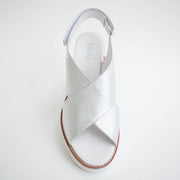 Hinako Mila Silver Sandals top. Size 46 womens shoes