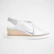 Hinako Mila Silver Sandals side. Size 42 womens shoes