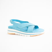 Pure Comfort Minty Teal Sandals front. Size 43 womens shoes