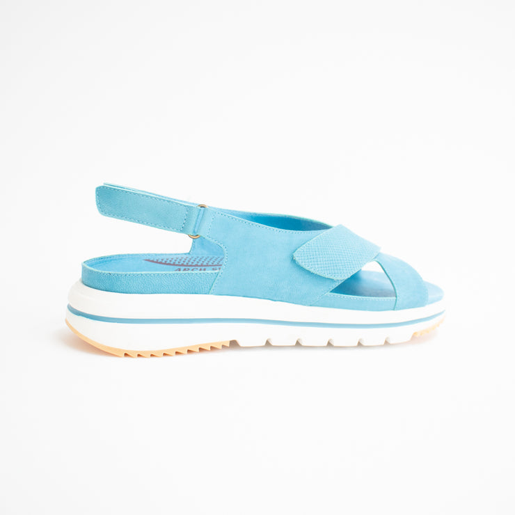 Pure Comfort Minty Teal Sandals back. Size 44 womens shoes
