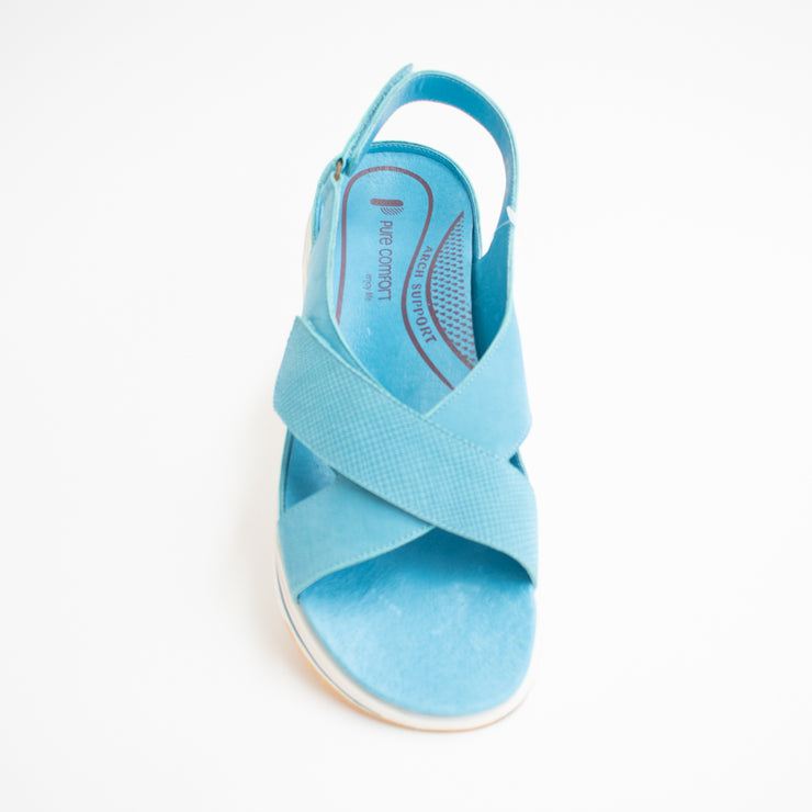 Pure Comfort Minty Teal Sandals top. Size 46 womens shoes