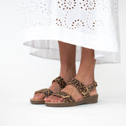 Klouds Elegance Leopard Print Sandal Model shot