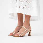 Hush Puppies Temptation Soft Gold Sandals Model Shot