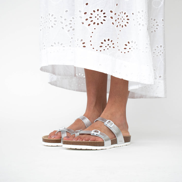 Klouds Hermine 13 Silver Sandals model shot