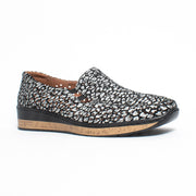 Cassini Monkey Black Print Shoe front. Size 43 womens shoes