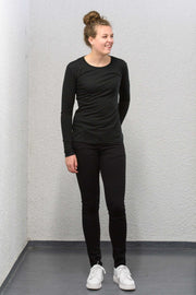 LTB Jeans Molly M Black to Black wash Front view. Made longer for tall women