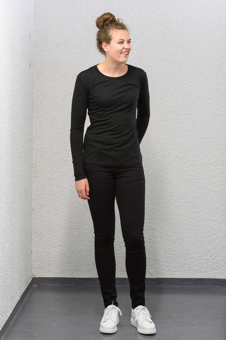 LTB Jeans Molly M Black to Black wash Front view. Made longer for tall women