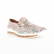Cassini Monkey Cream Zig Zag Shoes front. Size 43 womens shoes