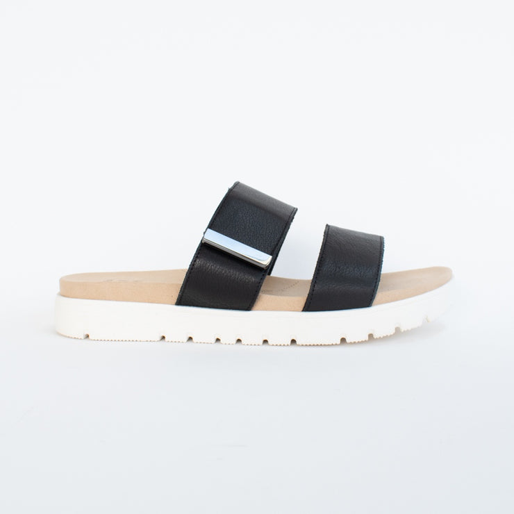 Ziera Nairo Black Sandals side. Size 42 womens shoes