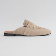 Babouche Lifestyle Nance 2 Taupe Suede Shoes side. Size 42 womens shoes