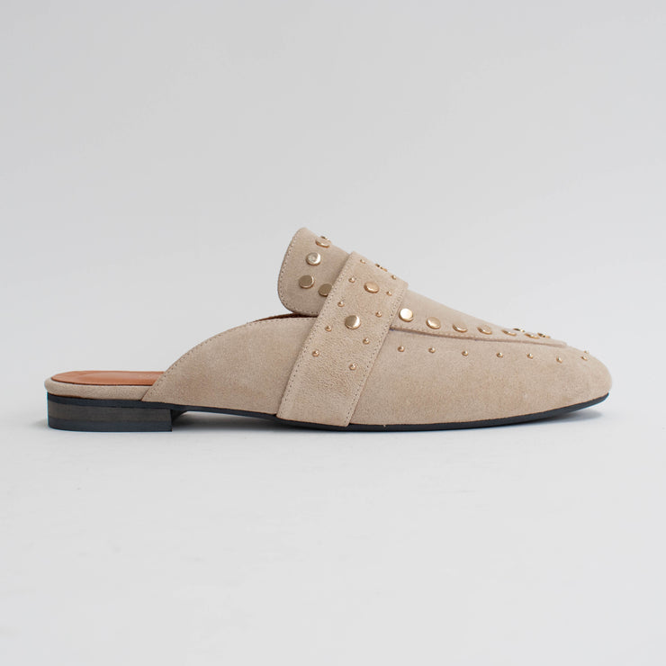 Babouche Lifestyle Nance 2 Taupe Suede Shoes side. Size 42 womens shoes