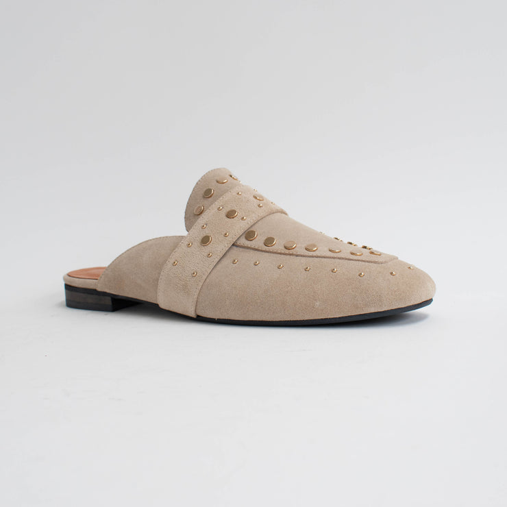 Babouche Lifestyle Nance 2 Taupe Suede Shoes front. Size 43 womens shoes
