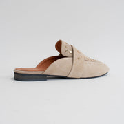 Babouche Lifestyle Nance 2 Taupe Suede Shoes back. Size 44 womens shoes