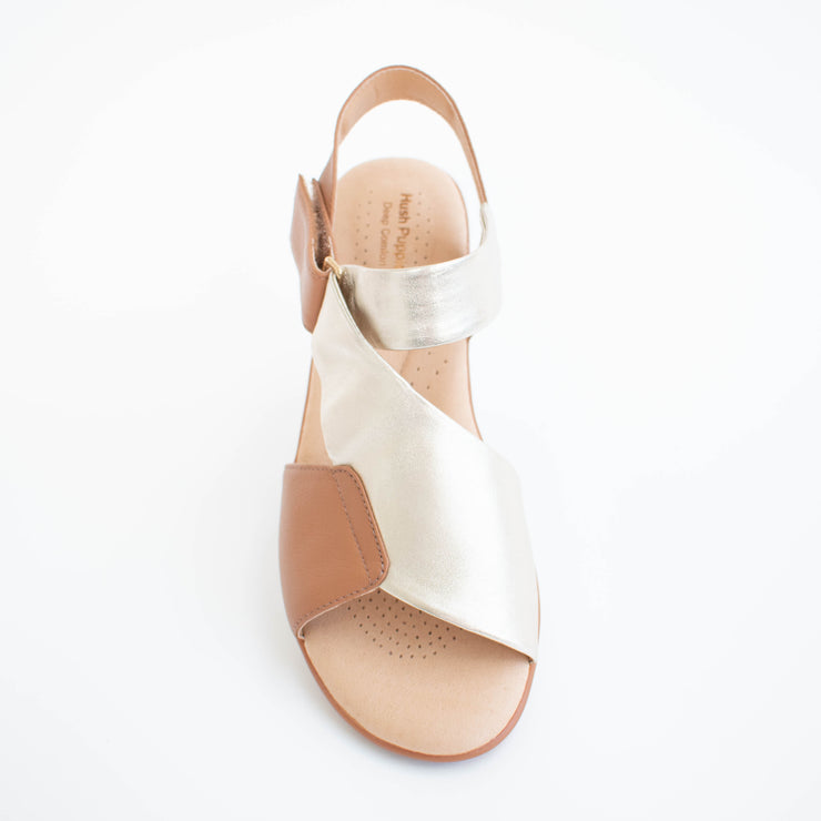 Hush Puppies Nizki Tan Champagne Sandals top. Size 10 womens shoes