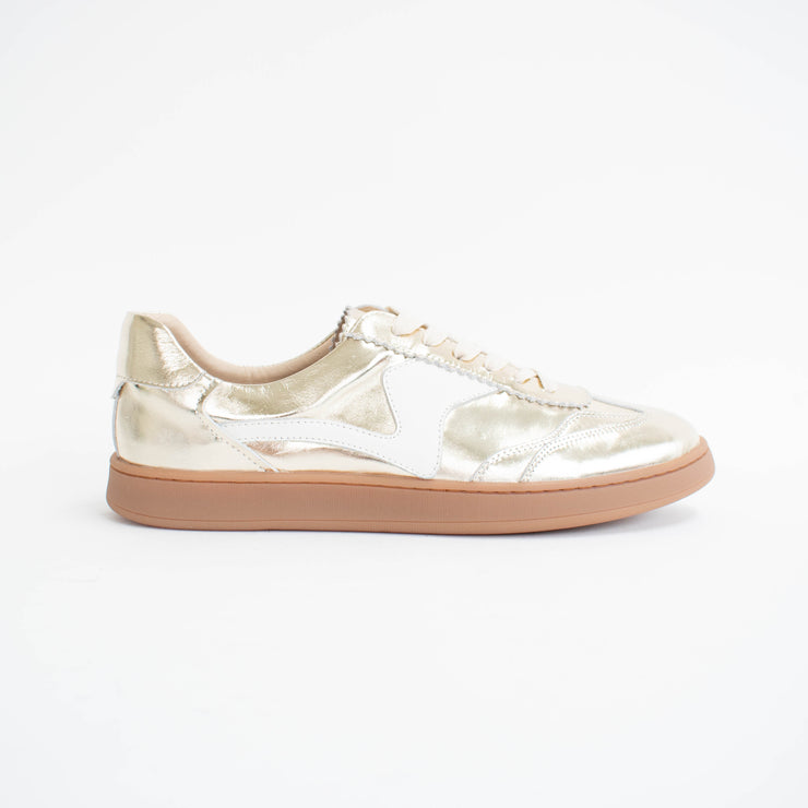 Hinako Ocastro Light Gold Sneakers side. Size 42 womens shoes