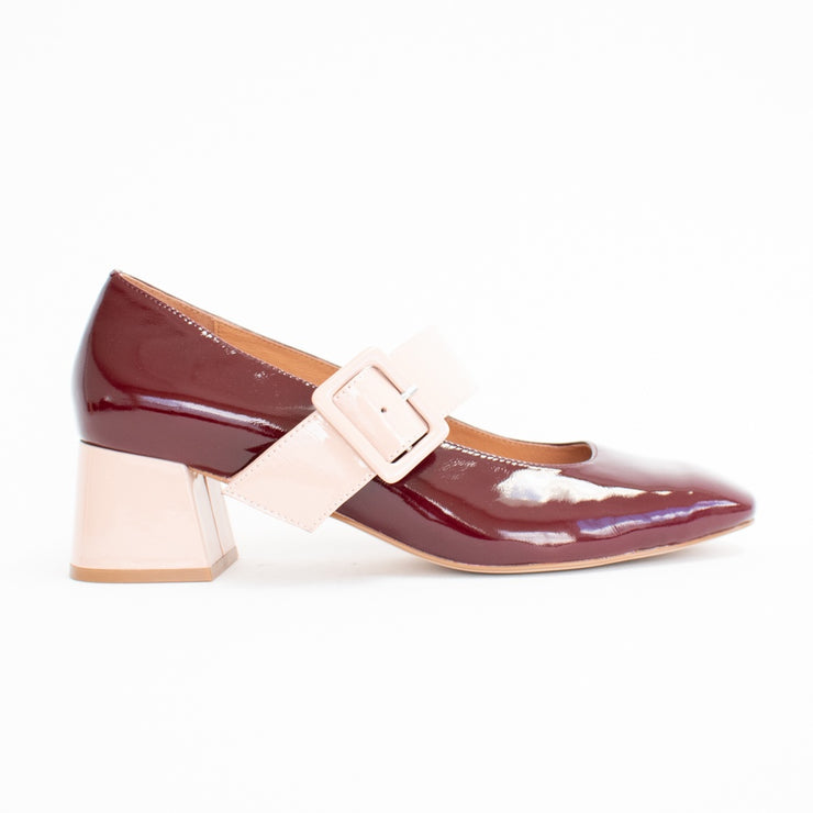 Bresley Pagoda Wine Nude Shoes side. Size 42 womens shoes